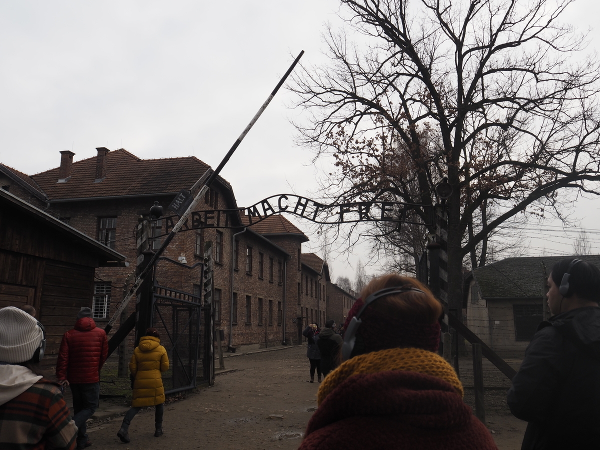 アウシュビッツ強制収容所の入り口